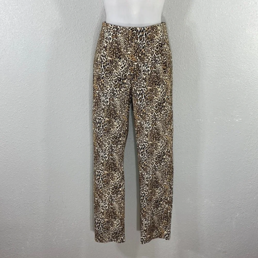 NWT Chico’s So Slimming Juliet Leopard-Print Ankle Pants 00 2